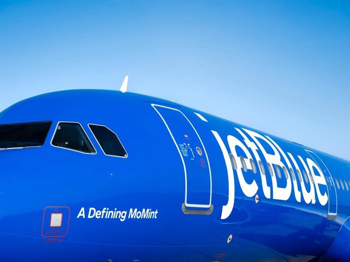 Archivo - Avión Airbus A321 de JetBlue.