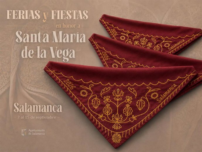 Pañuelos que se repartirán en las fiestas patronales de Salamanca.