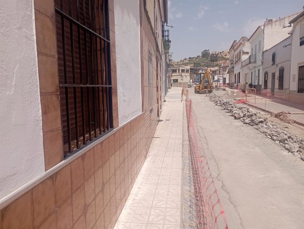 Obras en Peñarroya-Pueblonuevo.