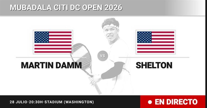 Martin Damm - Ben Shelton: resumen y estadísticas del partido de Dieciseisavos de final de Mubadala Citi DC Open