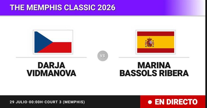 Darja Vidmanova - Marina Bassols Ribera: resumen y estadísticas del partido de Dieciseisavos de final de The Memphis Classic