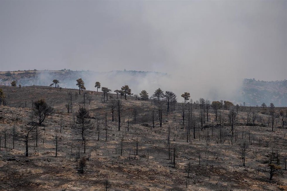 El incendio de Ejulve ha afectado a unas 1.400 hectáreas.
