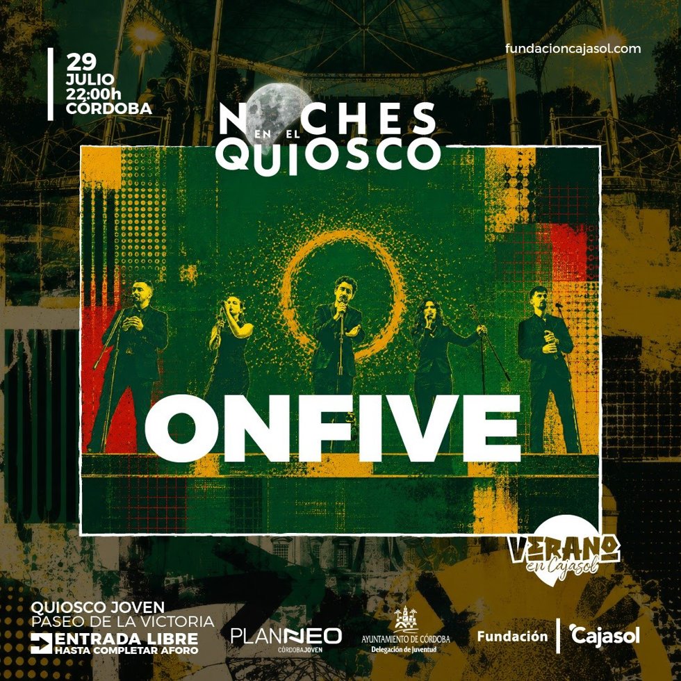 Cartel del concierto de Onfive.