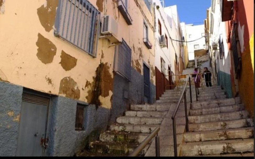 Una de las calles del casco antiguo de Jaén