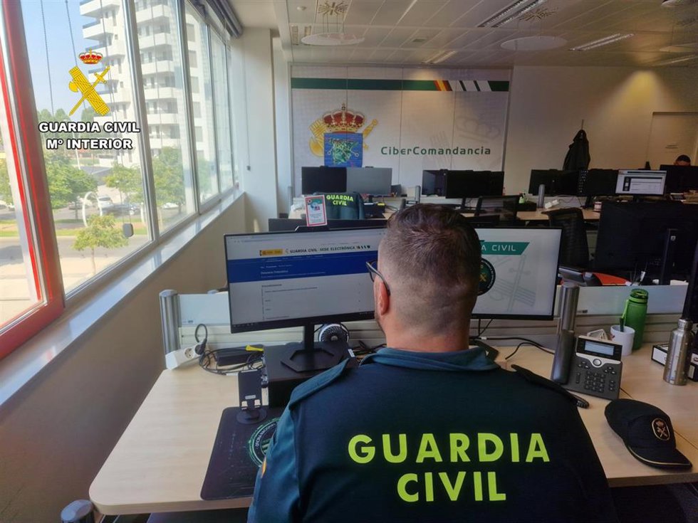 Imagen de la CiberComandancia de la Guardia Civil, con sede en León capital.