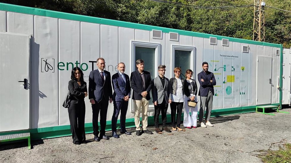 Foto de archivo de la presentación de la empresa Entomo Norte, primera compañía instaladas en el Centro de Innovación Carrio.