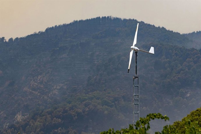 Fum provocat per l'incendi de la Vall d'Uixó, a 28 de juliol del 2026