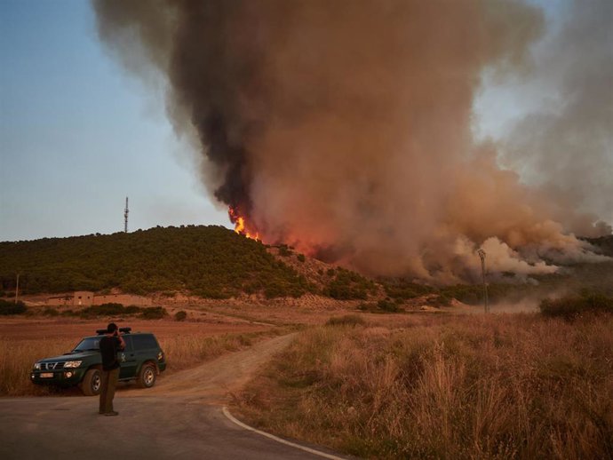 Archivo - Incendio en Carcastillo.