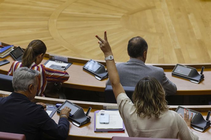 Diputats durant un ple, en Les Corts Valencianes, a 22 de juliol del 2026