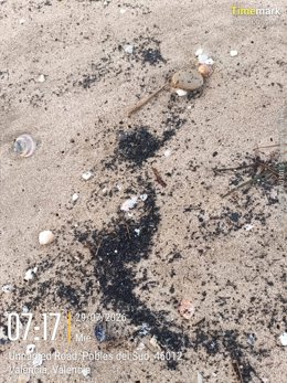 València retira restes carbonitzades dels incendis de les platges del Sud