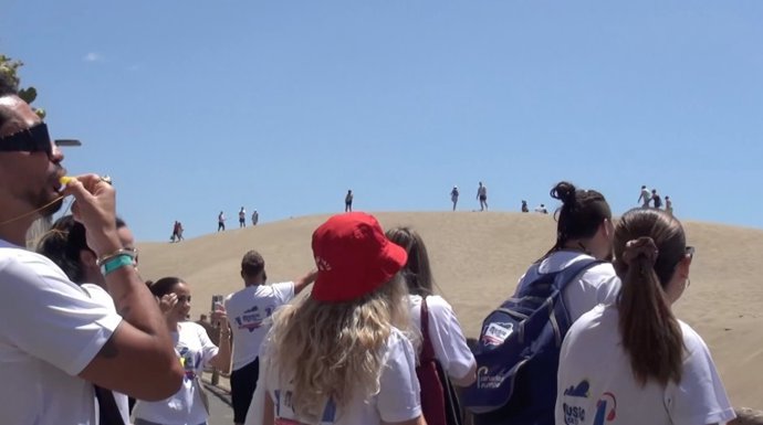 Pitada a favor de la protección de las Dunas de Maspalomas