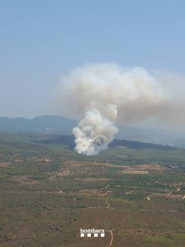 L'incendi a Masllorenç (Tarragona) aquest dimecres