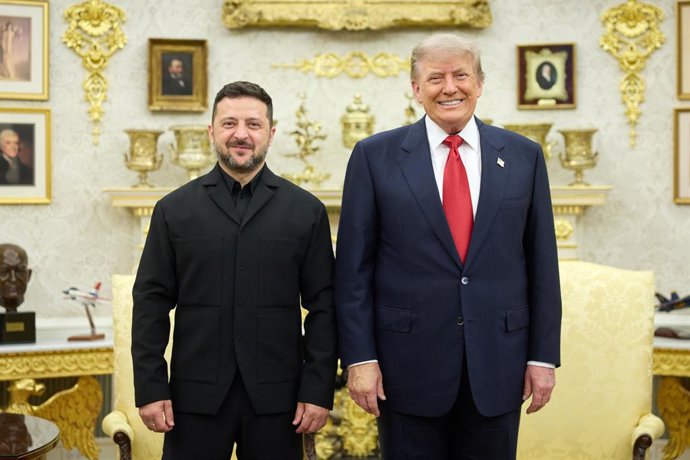 Los presidentes de Ucrania, Volodimir Zelenski, y de EEUU, Donald Trump.