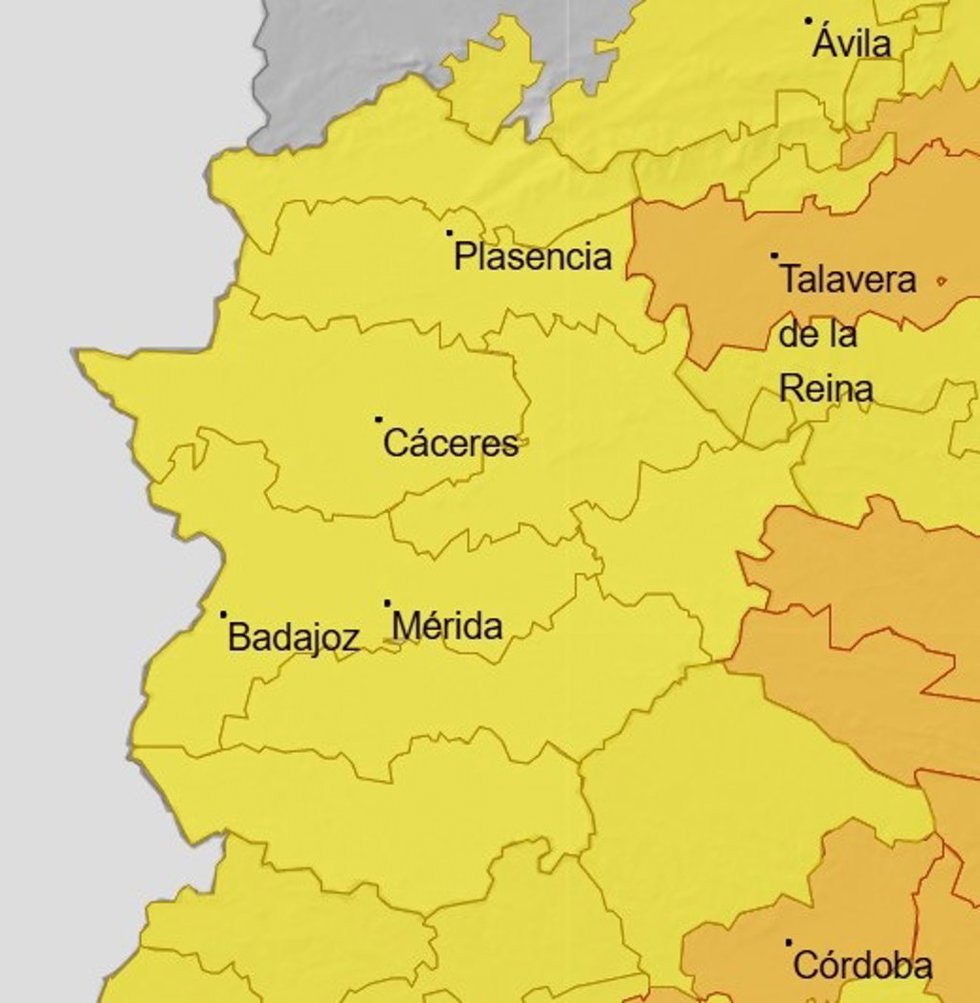 Avisos para el 30 de julio en Extremadura