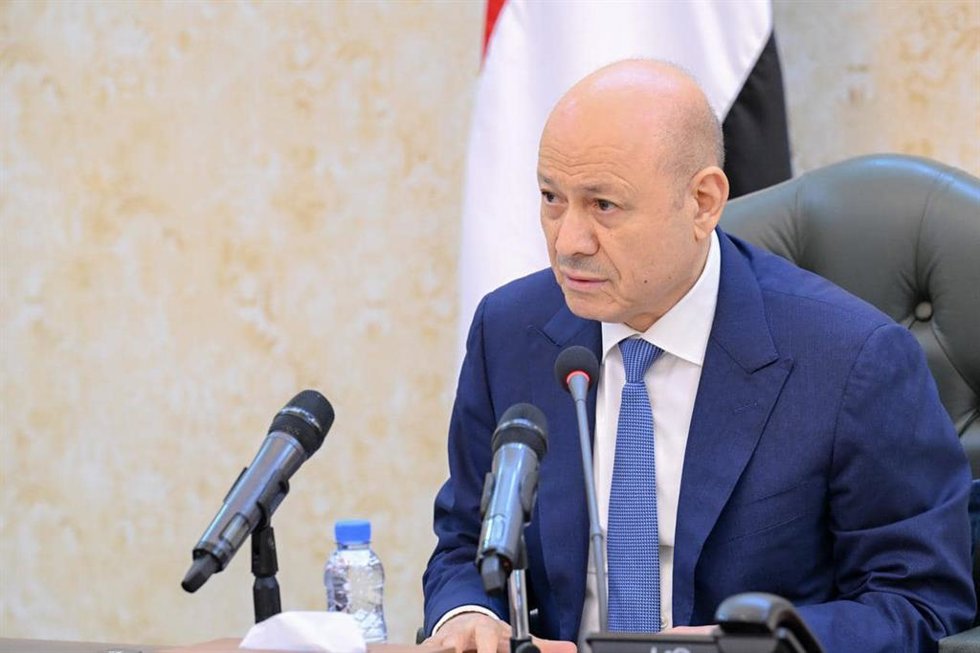 Archivo -  El presidente del Consejo Presidencial de Liderazgo de Yemen, Rashad al Alimi