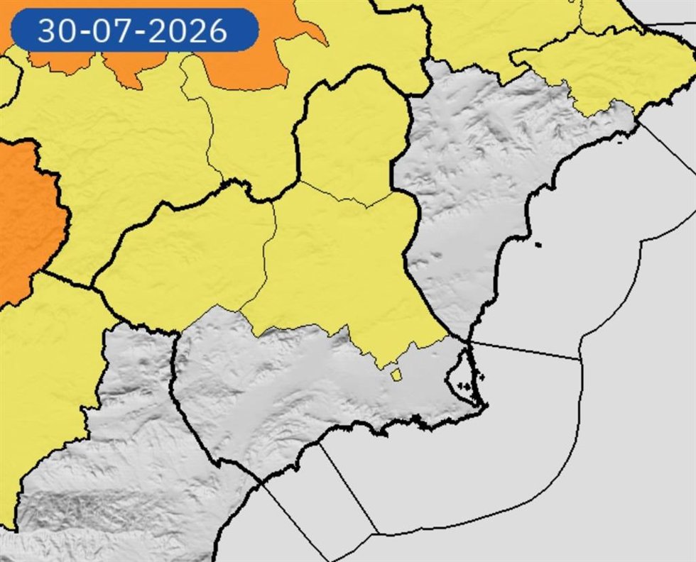 Aviso amarillo por altas temperaturas en la Región de Murcia