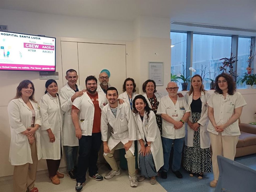 El equipo del Servicio de Oncología Radioterápica del Complejo Hospitalario de Cartagena