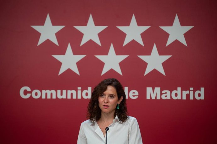 La presidenta de la Comunidad de Madrid, Isabel Díaz Ayuso, durante una reunión extraordinaria del Consejo de Gobierno de la Comunidad de Madrid, en la Real Casa de Correos, a 29 de julio de 2026, en Madrid (España). La reunión, convocada de forma extraor