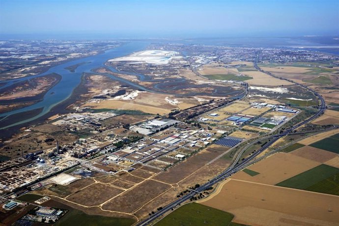 Archivo - Imagen aérea del Parque Huelva Empresarial.