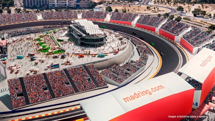 Archivo - Arquivo - A curva “La Monumental” do circuito de Madring.