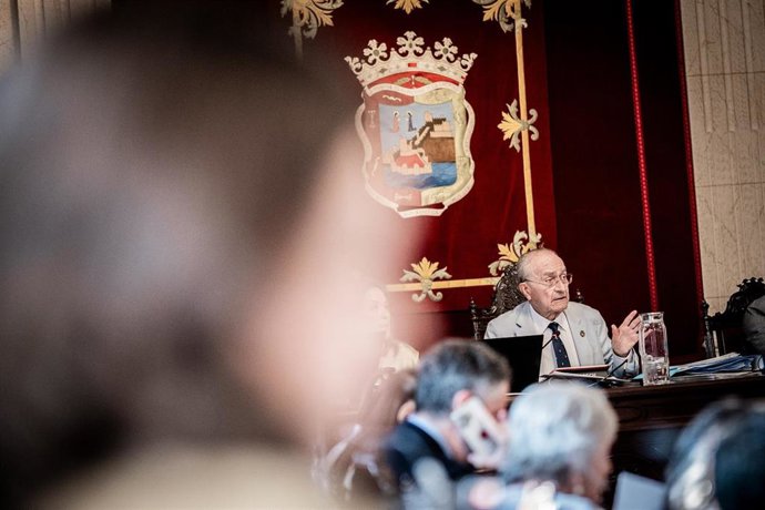 El alcalde de Málaga, Francisco de la Torre, durante el pleno.