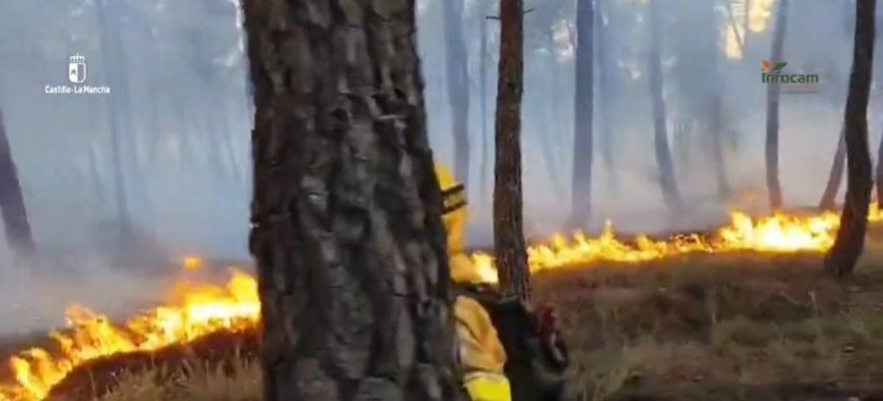 El fuego de La Mierla. Imagen de archivo.