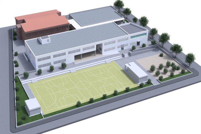Recreación del proyecto de ampliación del CEIP Andalucía de Santa María del Águila, en El Ejido (Almería).