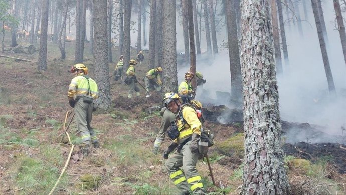 El contingente desplazado a los incendios de Ávila, Toledo y Madrid regresa a la Región