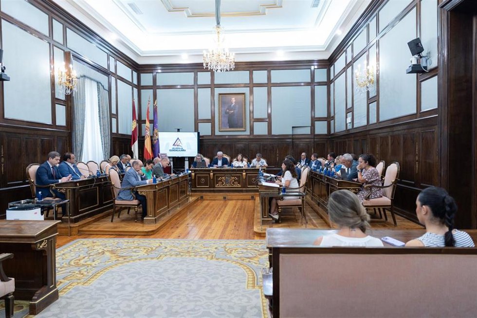 Pleno extraordinario en la Diputación de Guadalajara.