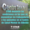 STAR alerta de "un nuevo desplome" de varias placas en el techo del Centro de Salud Mental de Albelda
