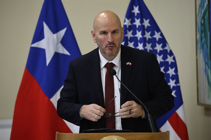 Santiago, 20 de Abril de 2026.  Los gobiernos de Chile y Estados Unidos firman acuerdos en minería y seguridad desde el Ministerio de Relaciones Exteriores   Diego Martin/Aton Chile