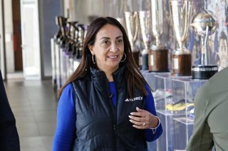 Futbol, Cecilia Perez da punto de prensa  La Presidenta del Azul Azul, Cecilia Perez da un punto de prensa previa a la junta de directorio por el caso Sartor en el Centro Deportivo Azul  30/07/2026  Diego Martin/Photosport    Football, Cecilia Perez