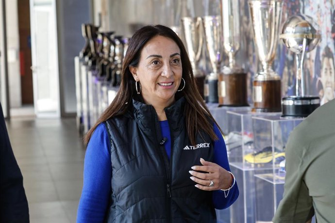 Futbol, Cecilia Perez da punto de prensa  La Presidenta del Azul Azul, Cecilia Perez da un punto de prensa previa a la junta de directorio por el caso Sartor en el Centro Deportivo Azul  30/07/2026  Diego Martin/Photosport    Football, Cecilia Perez