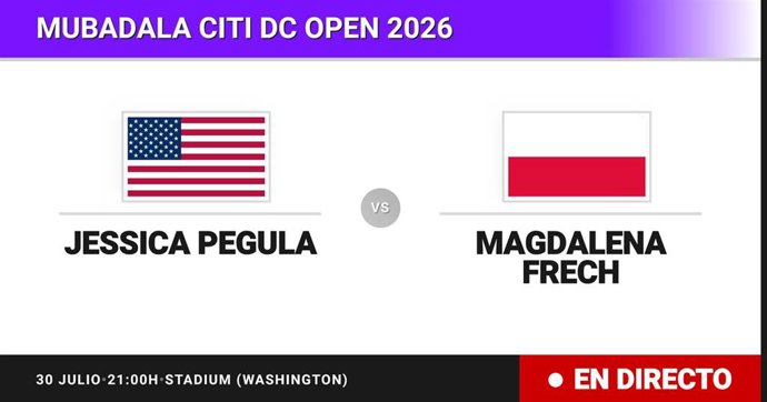 Jessica Pegula - Magdalena Frech: resumen y estadísticas del partido de Octavos de final de Mubadala Citi DC Open