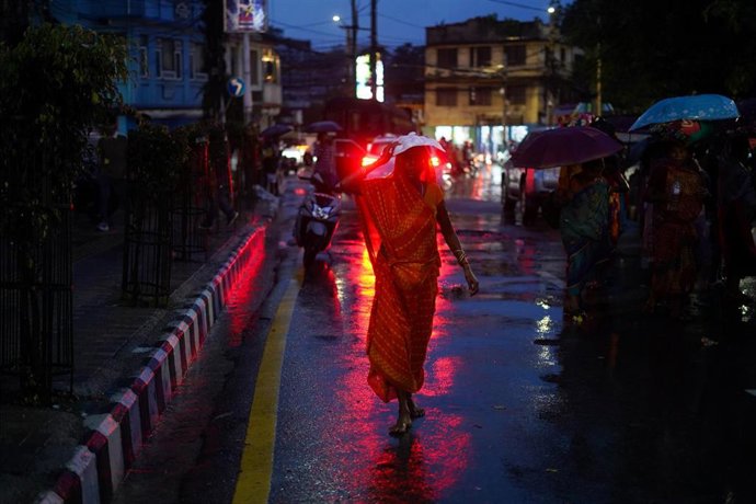 Una protesta en Katmandú, Nepal