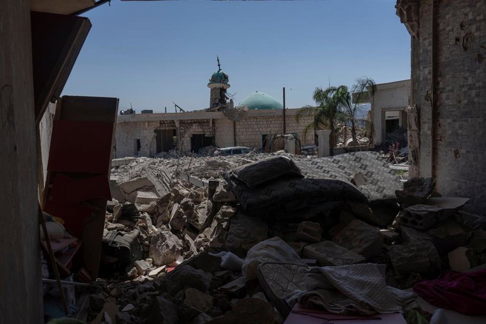Estragos causados por los ataques israelíes contra el sur de Líbano. Imagen de archivo