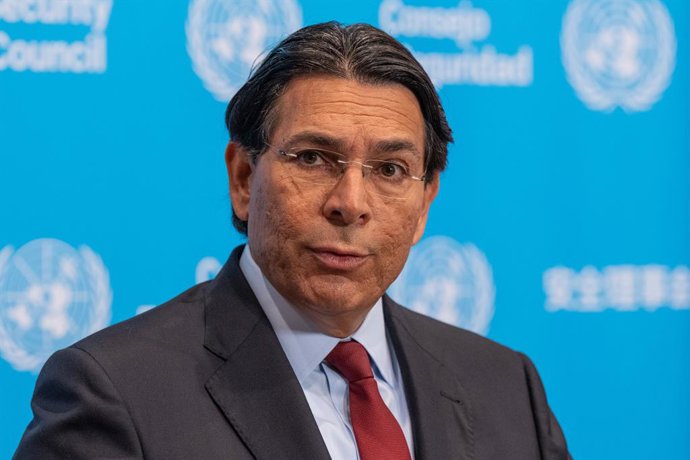 July 28, 2026, New York, New York, United States: Ambassador Danny Danon of Israel speaks to the press ahead of Security Council meeting on The situation in the Middle East, including the Palestinian question: Quarterly Open Debate at UN Headquarters in N