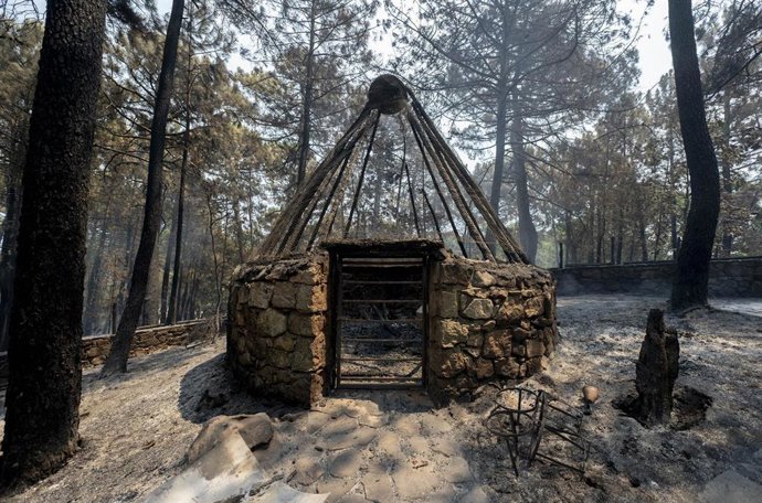 Museo Etnográfico de Casillas tras el paso del incendio forestal, a 27 de julio de 2026, 
