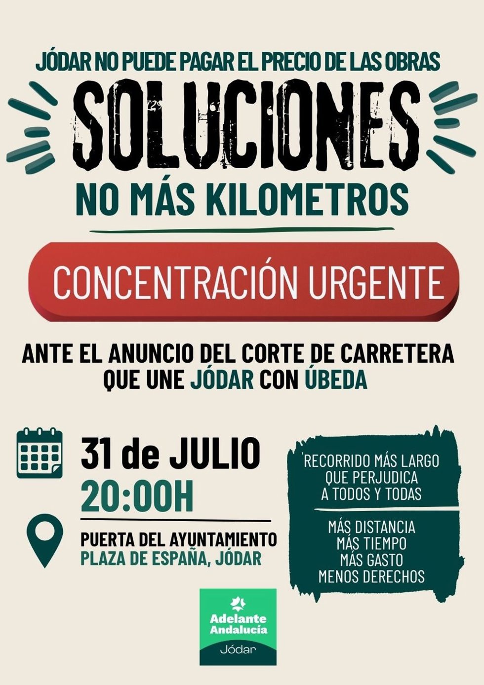 Cartel de la protesta