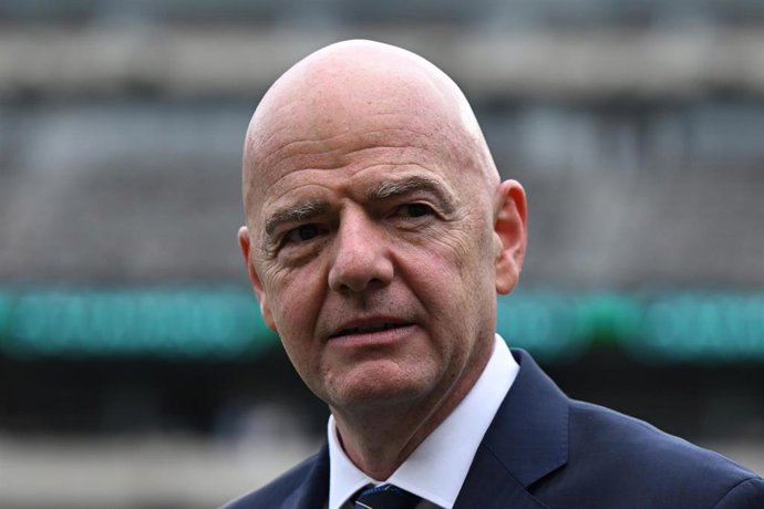 Archivo - El presidente de la FIFA, Gianni Infantino, antes del partido de la final del Mundial de Clubes de 2025 entre el Paris Saint-Germain y Chelsea FC.