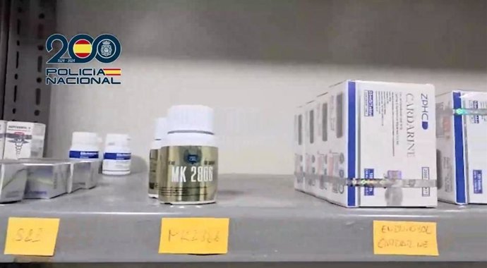 Medicamentos incautados en una operación de la Policía Nacional en Sevilla