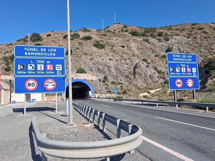 Túnel de Los Ramoncillos de la A-7 a su paso por la provincia de Granada.