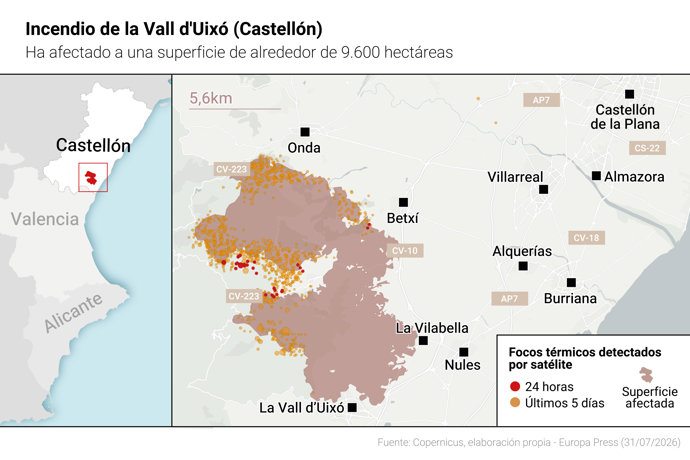Incendio de la Vall de Uixó
