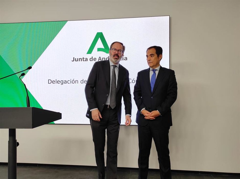 José Antonio Nieto (dcha.), junto a Adolfo Molina, en Córdoba.