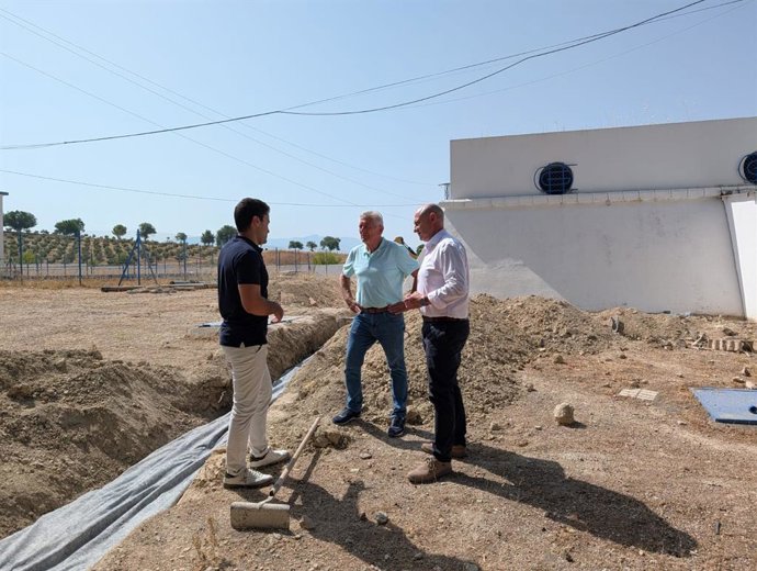 Visita a las obras en los depósitos de agua de Santo Tomé