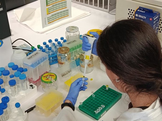 Investigadora del ISPA en un laboratorio. Investigación científica.