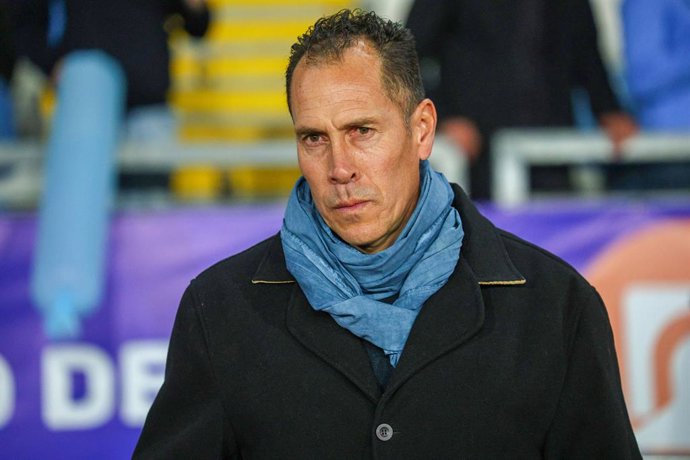 Futbol, O’Higgins vs Boca Juniors, Playoff Octavos, Conmebol Sudamericana 2026  El entrenador de O’Higgins Lucas Bovaglio es fotografiado durante el partido de Playoff Octavos de Conmebol Sudamericana contra Boca Juniors disputado en el Estadio Codelco