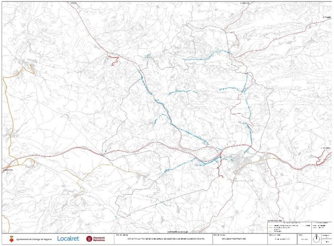 Situación de las infraestructuras en Calonge de Segarra (Barcelona)