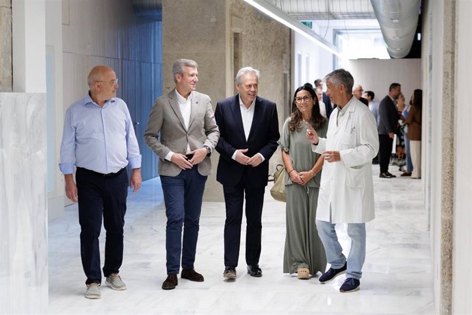 Rueda, durante la visita. 