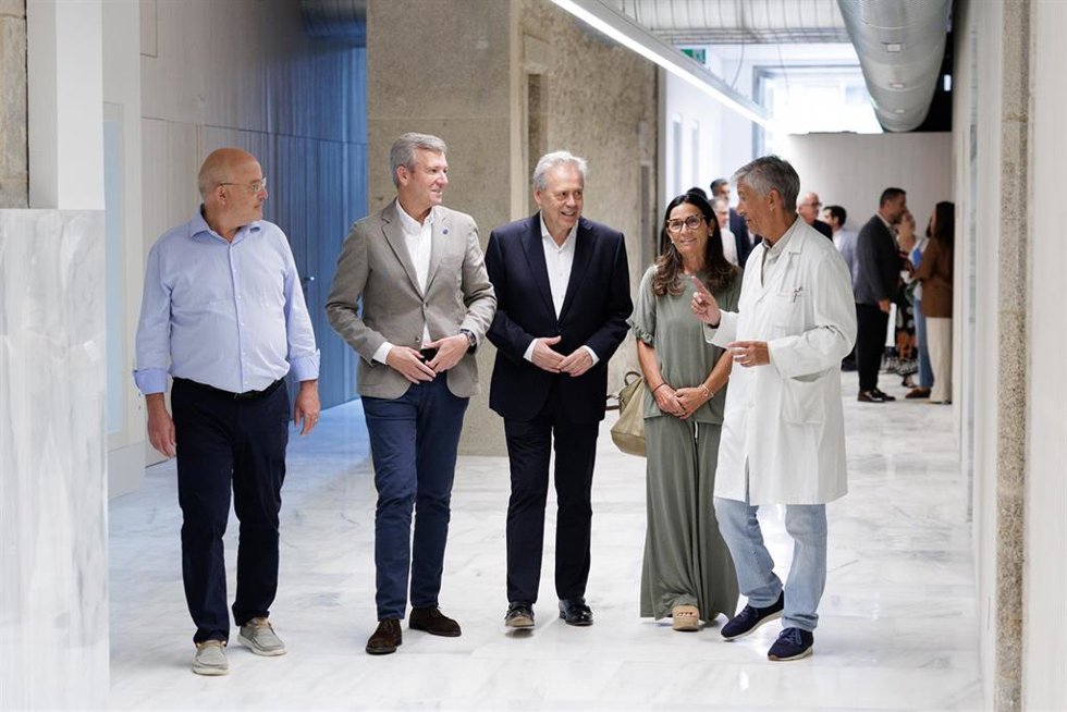 Rueda, durante la visita. 